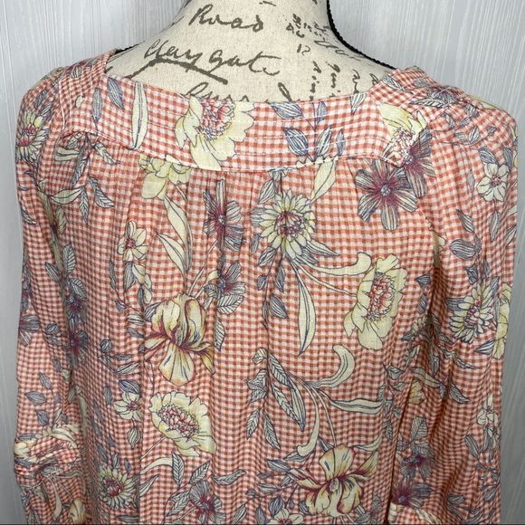 LC Lauren Conrad floral pheasant boho shirt Size XS - Picture 8 of 11